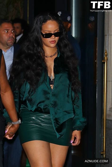 Rihanna Sexy Seen Flaunting Her Hot Legs At The Ned Hotel With Asap Rocky Aznude