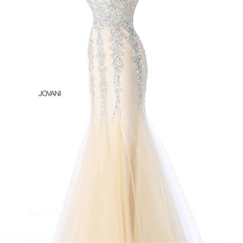 Jovani Dresses Jovani Nude Sequin Beaded Mermaid Dress Poshmark