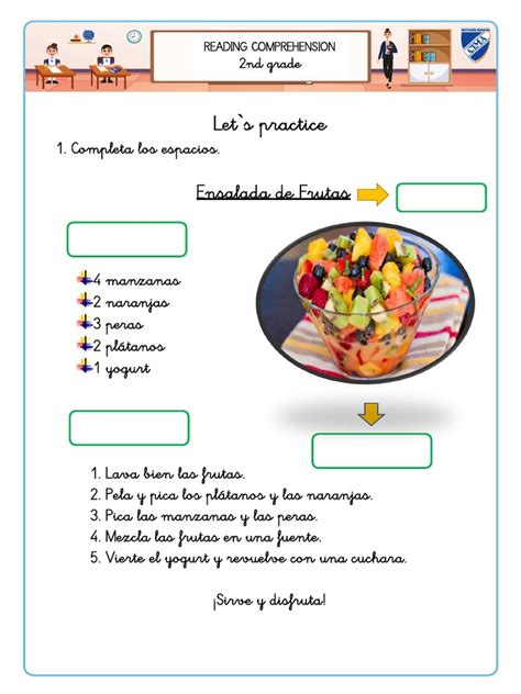 Ficha De Trabajo Texto Instructivo La Receta Pdf Arroz Cocina