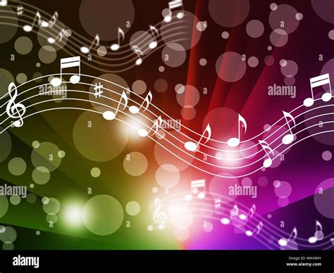 Music Background Meaning Singing Instruments And Notes Stock Photo - Alamy