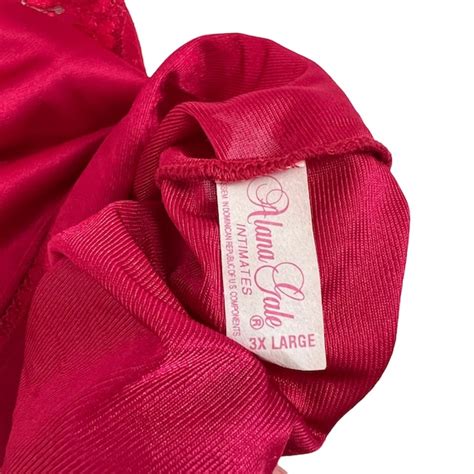 Vintage Lingerie Teddy Bodysuit Plus Size X Red Pink Gem