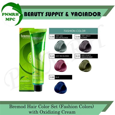 Bremod Hair Color Set Fashion Colors With Oxidizing Cream Lazada PH