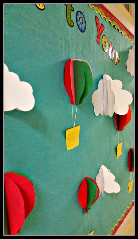 Hot Air Balloon Bulletin Board Teaching Fourth And More