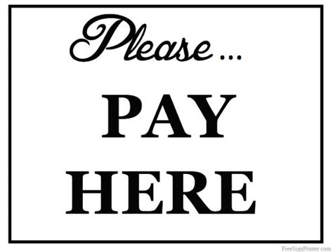 printable  pay  sign shop signs cafe sign  sale sign