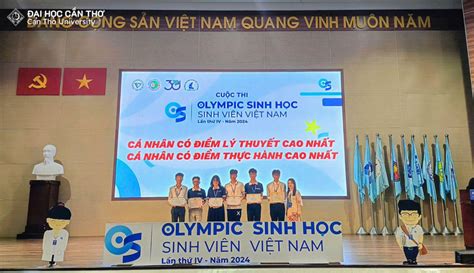 Đội tuyển Trường Đại học Cần Thơ tỏa sáng tại Cuộc thi Olympic Sinh học