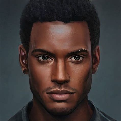 An Artist S Rendering Of A Man With Black Hair