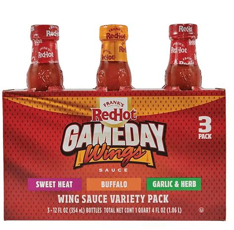 Frank S Red Hot Wing Sauce Variety Pack Oz Pk Walmart