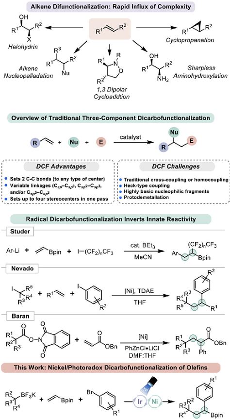 Figure 1 From Three Component Olefin Dicarbofunctionalization Enabled