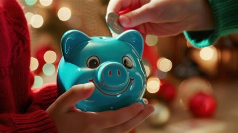 The Blue Piggy Bank Premium Ai Generated Image
