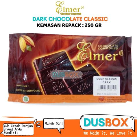 Jual Elmer Compound Dark Chocolate Repack Gr Elmer Compound