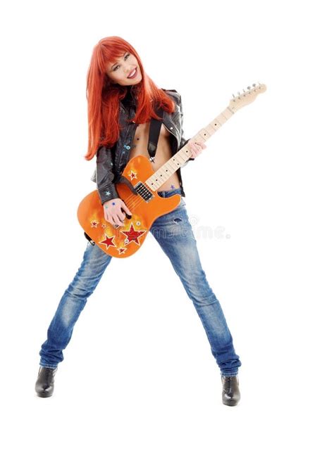 Guitar Babe Stock Photo Image Of Performer Isolated 10832790