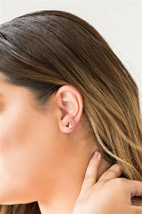 Fire Drill Rose Gold Paparazzi Post Earrings Jens Fab Fashions