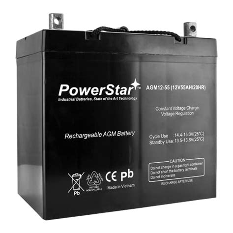 12 Volt 12v 50 Amp 50ah Vrla Agm Sealed Lead Acid Battery 50 Amps Now 55ah