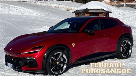 Ferrari Purosangue In Snow Sound Drift Youtube