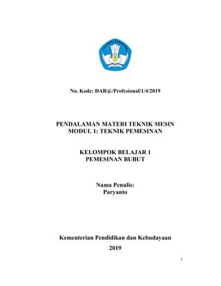 Materi I Teknik Mesin M1 Kb1 PDF