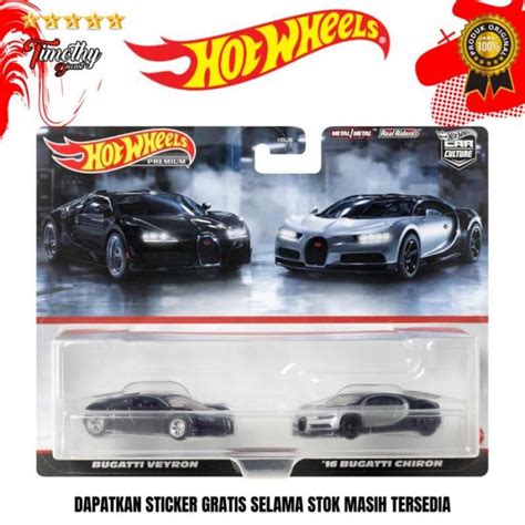 Jual Hot Wheels Premium 2 Pack Bugatti Veyron Vs 16 Bugatti Chiron Di Seller Sunshop