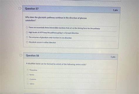 Solved Question Pts Pyruvate Kinase Requires Which Of Chegg