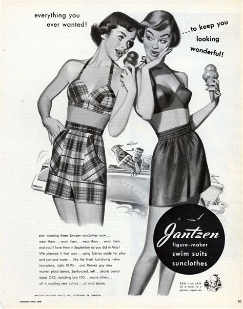 Jantzen Sun Clothes Advertisement 1950 Hawley Vintage Bathing Suit Patterns Jantzen