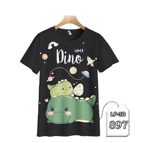 Jual Kaos Dino Cute Baju Dinosaurus Kartun TV Favorit Anak LP3D 897