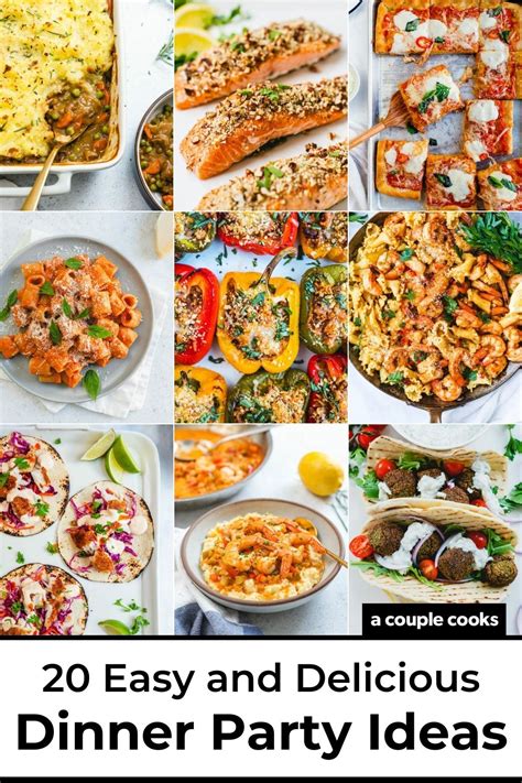 dinner party ideas  impress  couple cooks