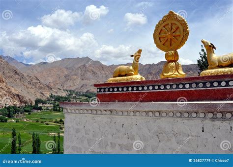 ladakh landscape  buddhist decoration stock image image
