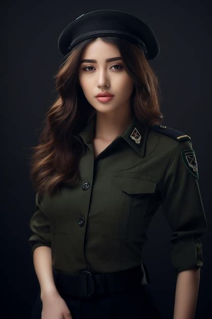 Premium AI Image | Young Beautiful Military Women Pretty Attractive