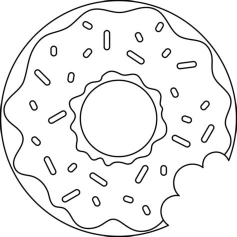 Donut coloring page | Free Printable Coloring Pages