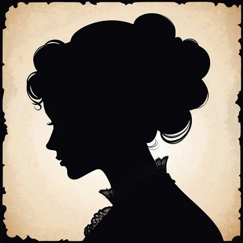 Vintage Victorian Woman Silhouette Free Stock Photo - Public Domain ...