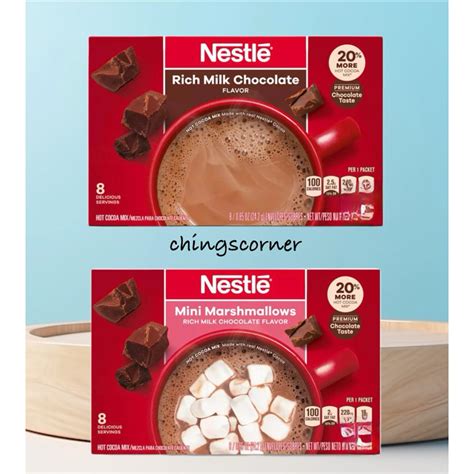 NESTLE MILK CHOCOLATE MINI MARSHMALLOW HOT COCOA MIX Sx G SWITZERLAND BB Shopee