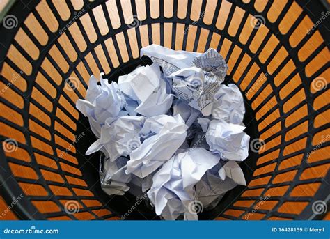Paper Litter Bin Stock Image Image Of Trash Rubbish 16428159