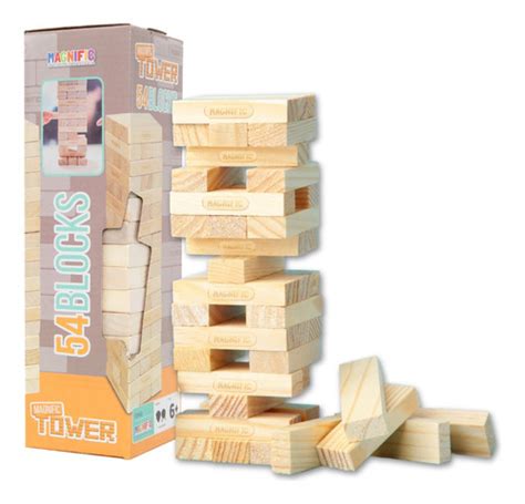 Jenga Torre De Madera Bloques Magnific Tower Equilibrio