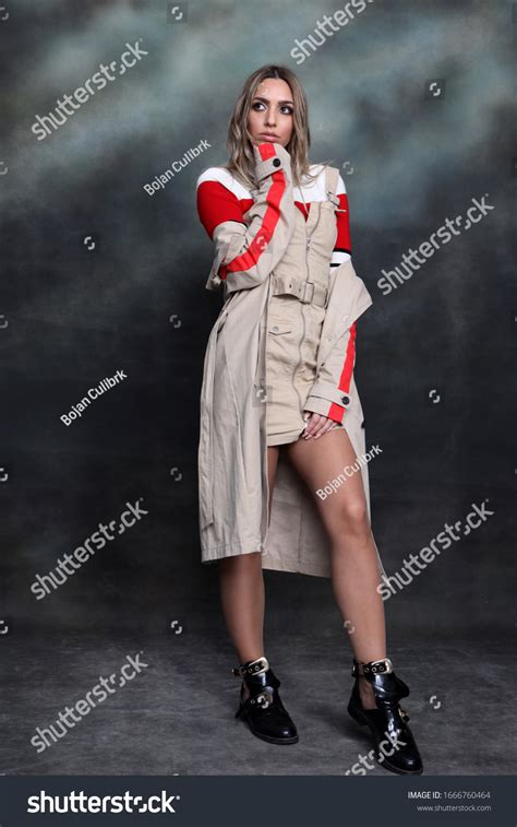 Beautiful Glamourous Blonde Girl Posing Studio Stock Photo Shutterstock