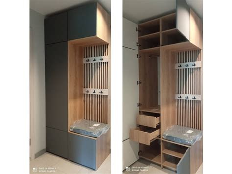 Прихожая с МДФ-фасадами и декоративными рейками Гринвич 3 от фабрики Стиль