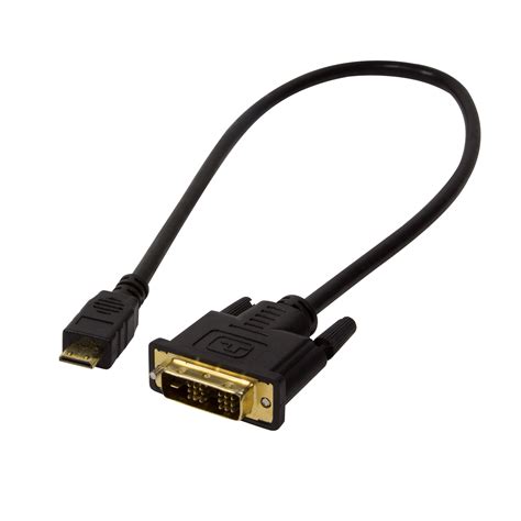 0,5m mini HDMI / DVI Monitor Kabel 18+1 DVI Stecker vergoldete ...