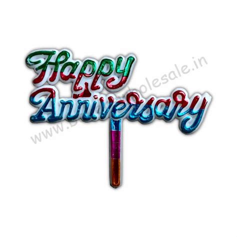 Redrainbow Plastic Happy Anniversary Tag For Backing Weight 2 Gm At