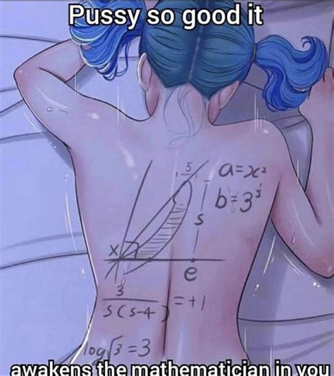 LF Color Source Pussy So Good It Awakens The Mathematician In You 1girl Bed Sheet Blue Hair