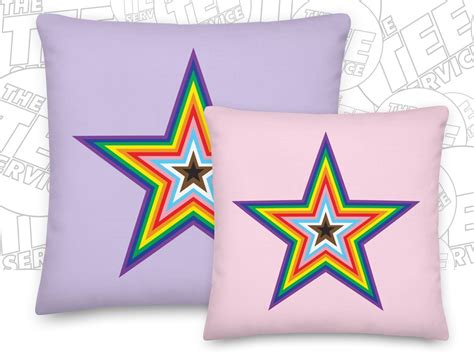 LGBTQ And Ally Pride Rainbow Star Throw Pillow LGBT Gay Lesbian Trans Bi Nonbinary Pride Love Is