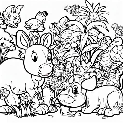 Desenhos de Bichinhos do Jardim Para Crianças para Colorir e Imprimir