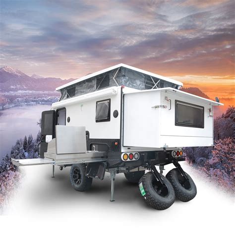 kinlife travel trailer luxury caravan rv hard floor camper trailers pop