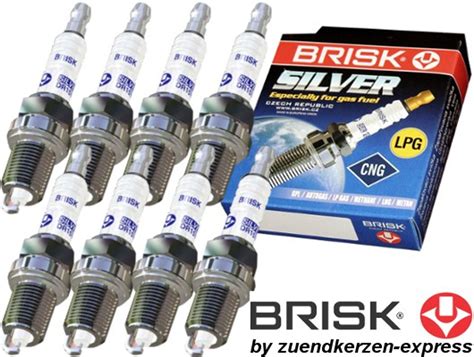 BRISK Silver DR15YS-9 1462 Zündkerzen Benzin LPG GPL CNG Autogas, 8 ...