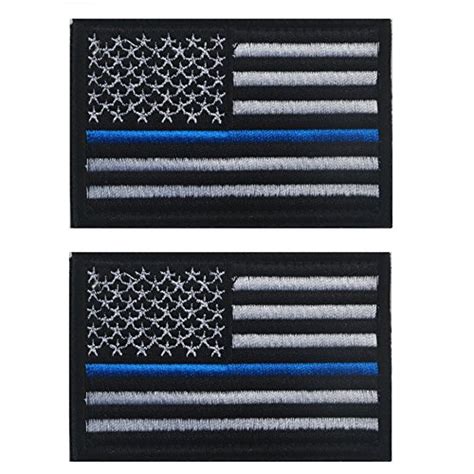 Tactical Usa Flag Patch Law Enforcement Thin Blue Line American Flag Us