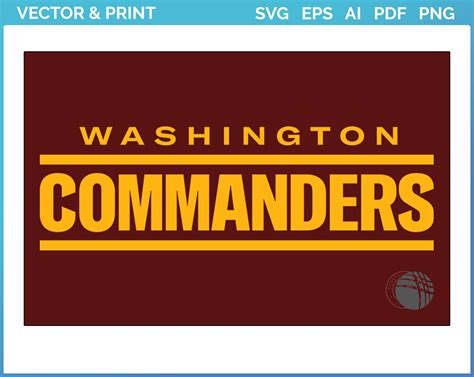 washington commanders wordmark logo  football sports vector