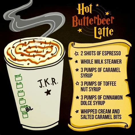 Hot Butterbeer Latte From Starbucks Just Show The Barista This Pic And