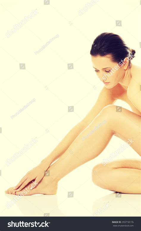 Nude Woman Sitting On Floor Touching Stock Photo Shutterstock