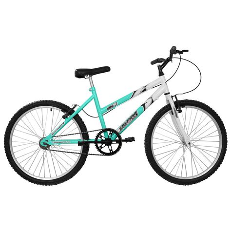 Bicicleta Aro 24 Ultra Bikes Bicolor Feminina Sem Marcha Verde Anis