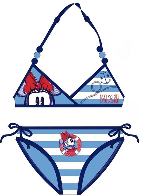 Disney Minnie Mouse Bikini Blauw Maat 122 128 Bol