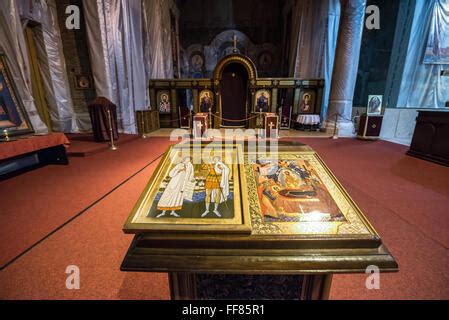 Interior of Church of Saint Sava in Belgrade, Serbia. Saint Sava Temple ...