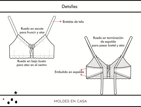 Conjunto Corpiño Frunce Tanga clásica bikini Moldes en casa