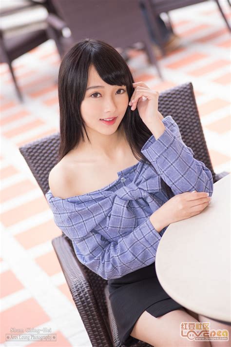 Brunette Portrait Display Bangs Women Smiling Miniskirt Long Hair Asian Bare