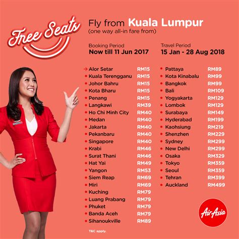 Airasia Free Seats Booking Until 11 June 2017 Travel 15 January 28